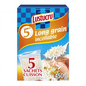 Riz Lustucru Prêt en 5 min - 5 Sachets de 90G