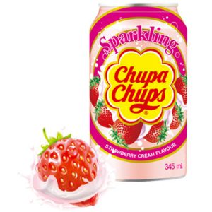 🍓 Chupa Chups Fraise Crème 34,5cl 🇰🇷